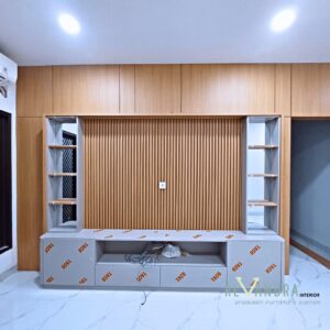 Desain Kabinet TV Custom Minimalis Terbaik untuk Ruang Tamu