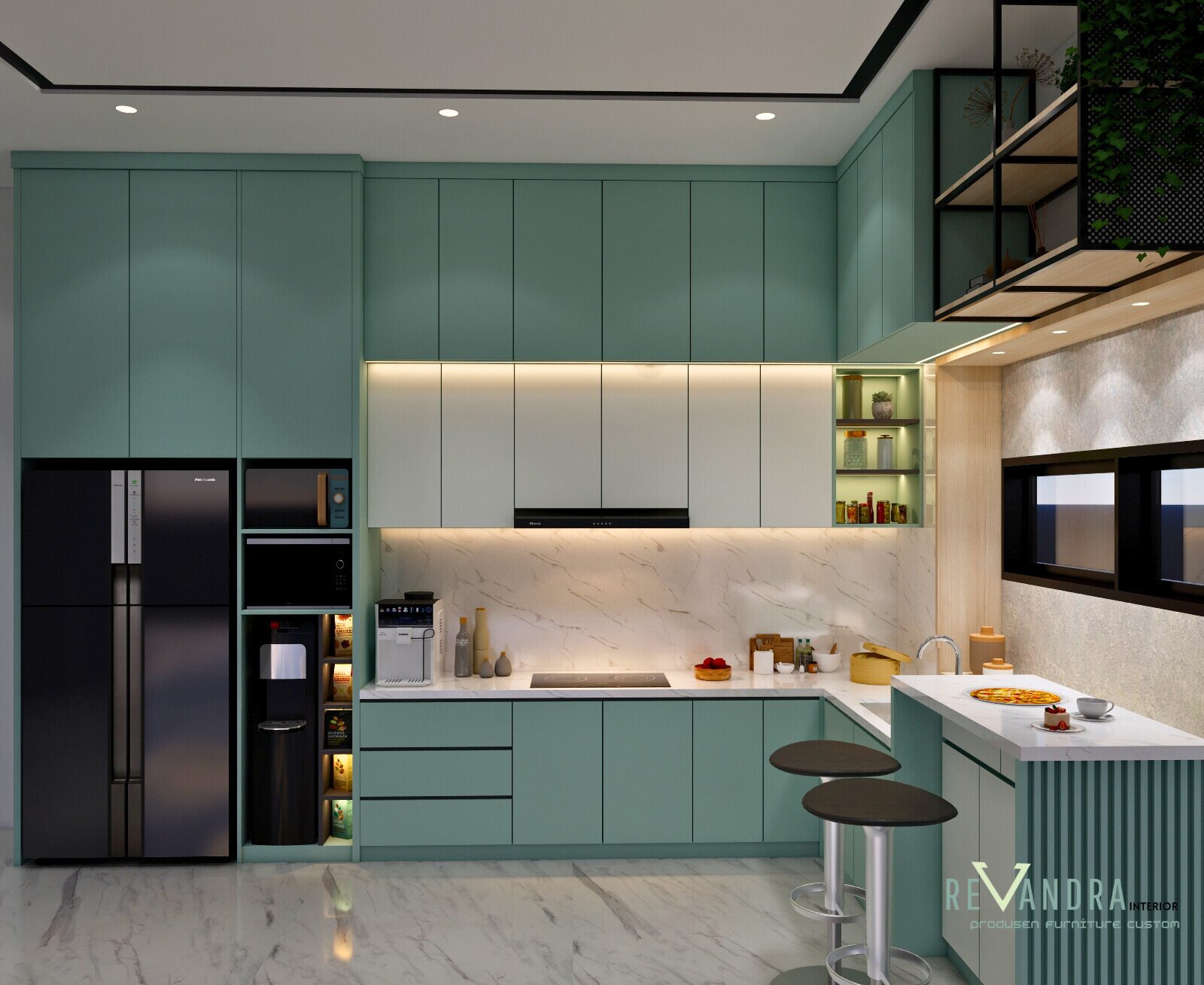 Inspirasi Desain Kitchen Set Sage Green