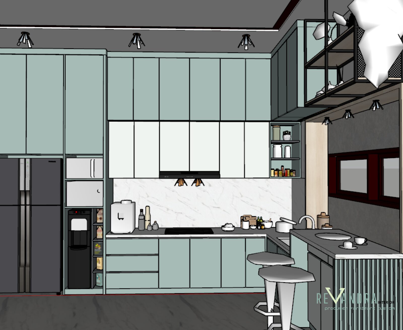 Perawatan Kitchen Set Sage Green