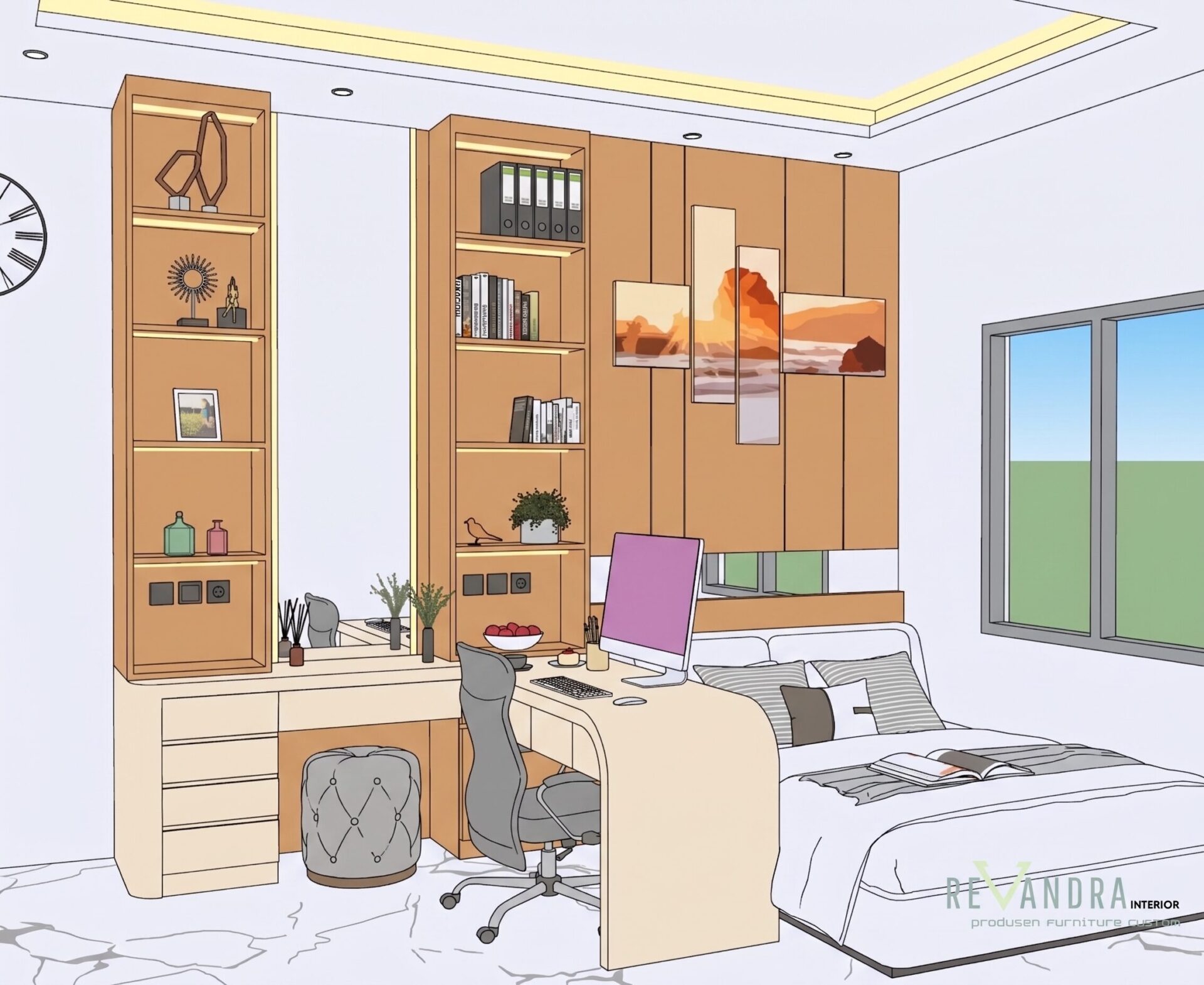 Interior Kamar Anak Cowok Remaja Moderen