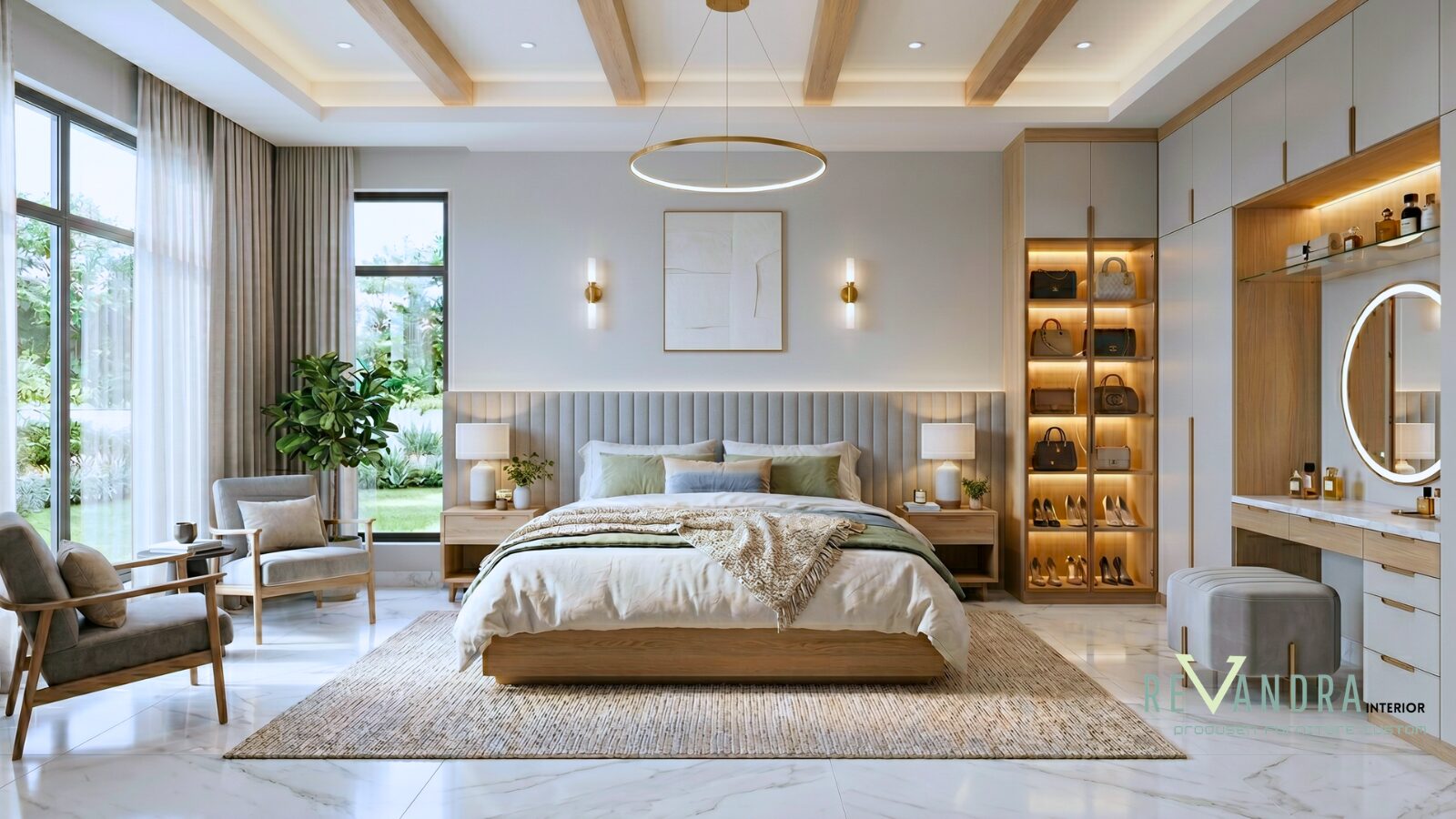Desain model kamar tidur mewah nyaman untuk istirahat maksimal