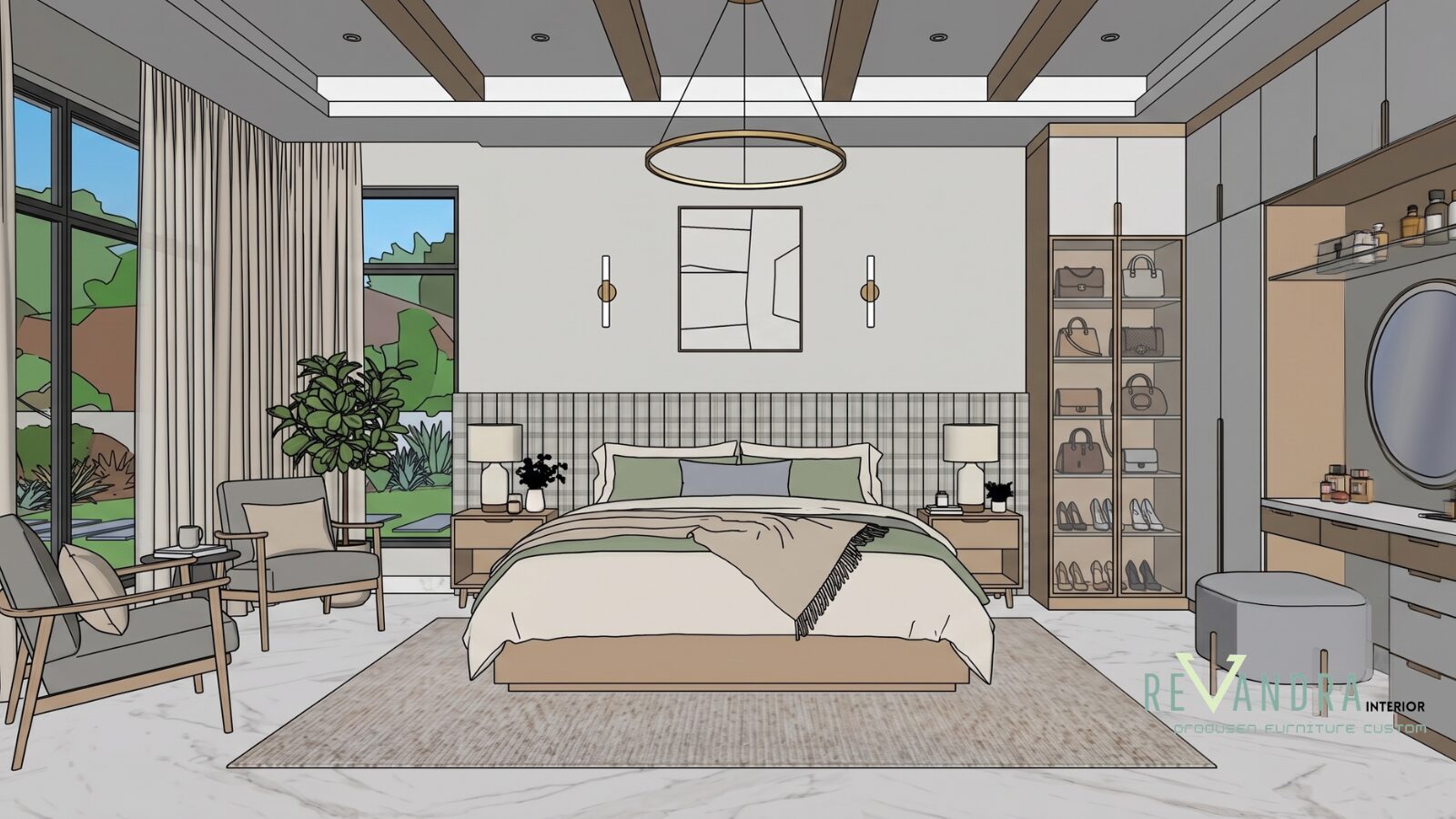 Desain model kamar tidur mewah, nyaman untuk istirahat maksimal