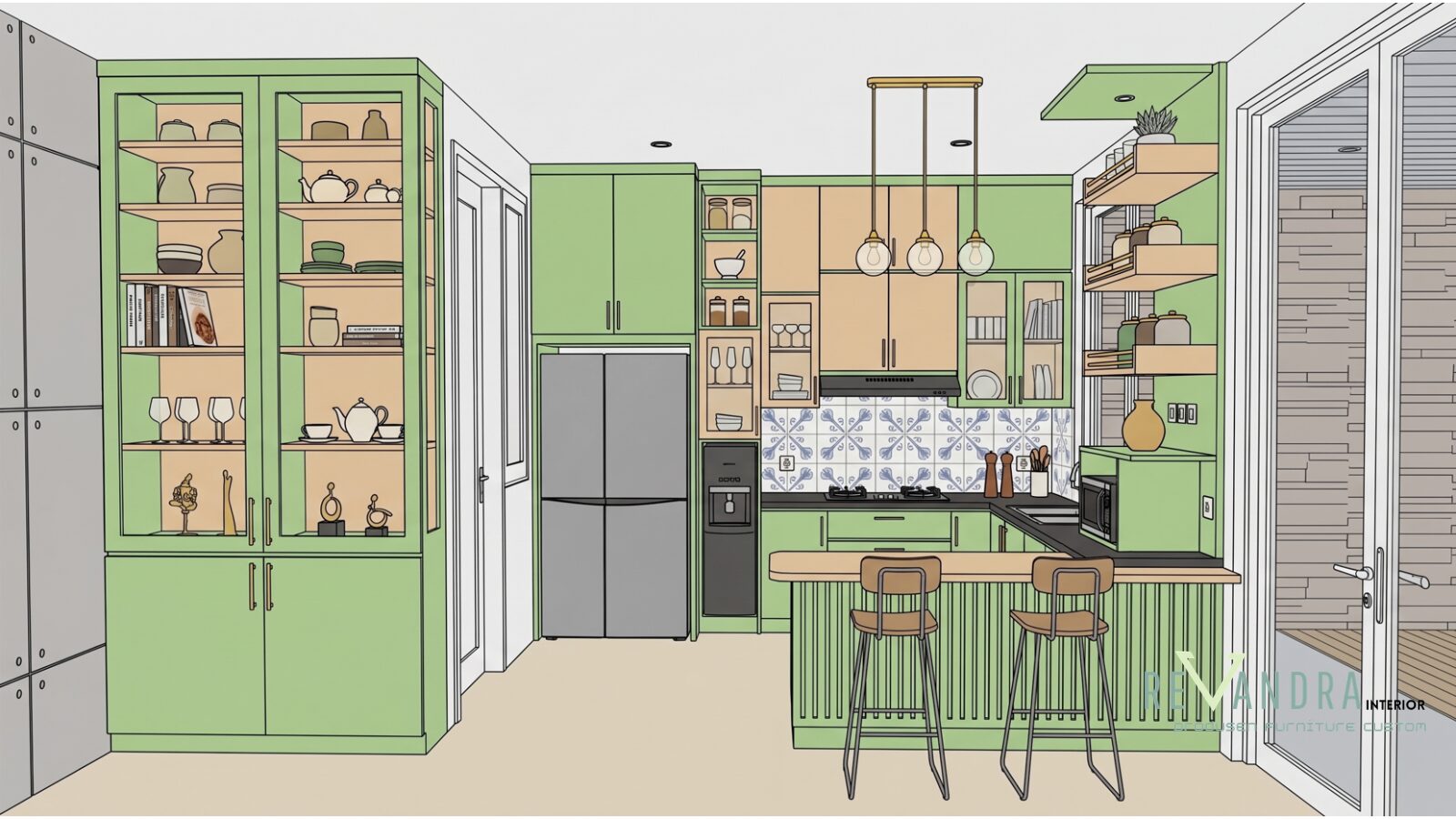 inspirasi model kitchen set kekinian yang nyaman