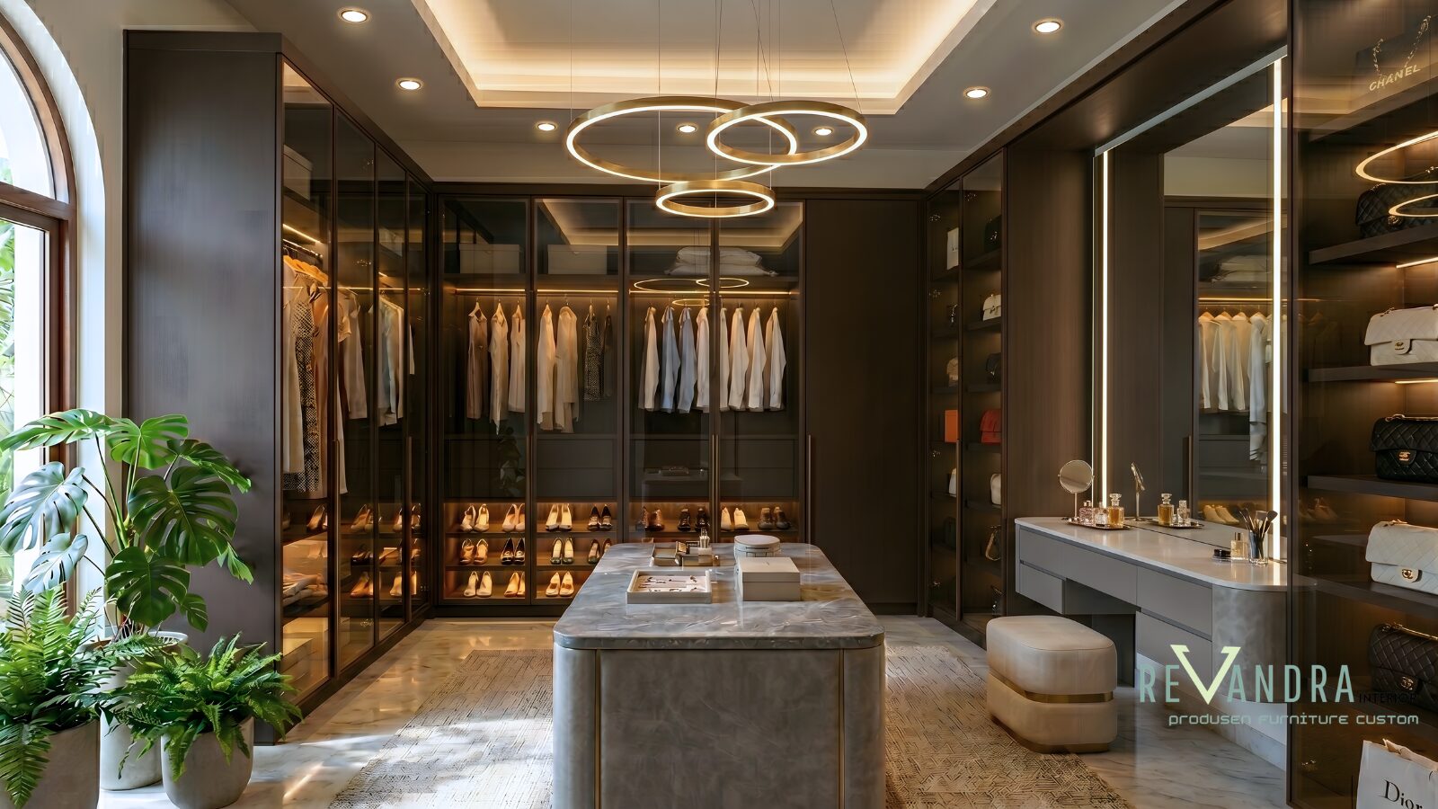 Walk In Closet Modern, Solusi Penyimpanan Rapi dan Elegan