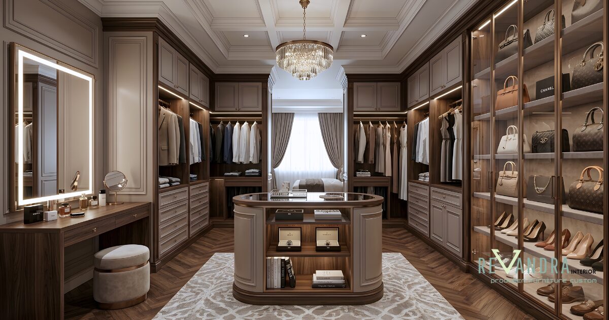 Walk In Closet Modern, Solusi Penyimpanan Rapi dan Elegan