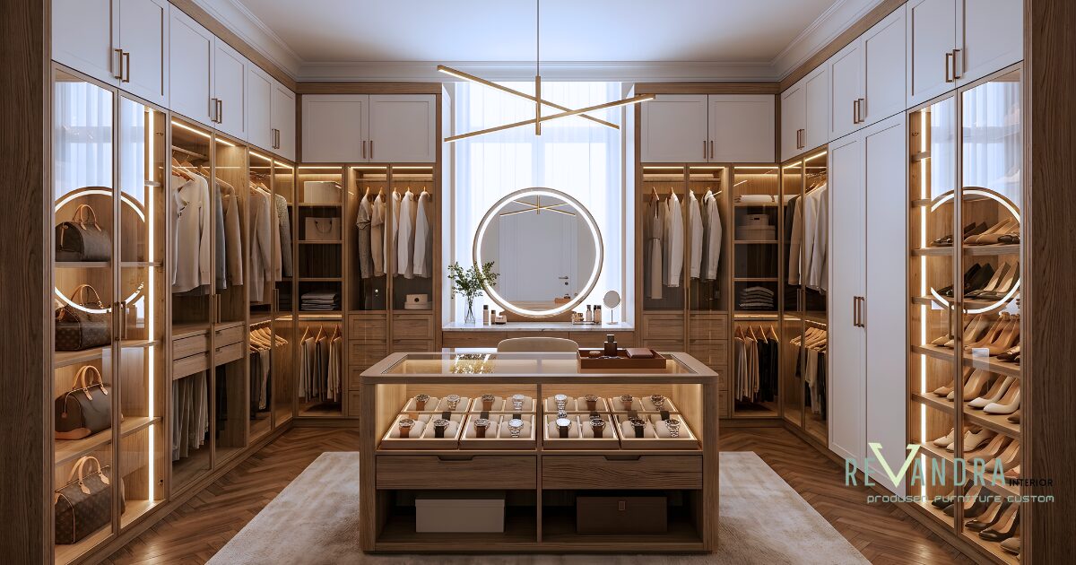 Walk In Closet Modern, Solusi Penyimpanan Rapi dan Elegan