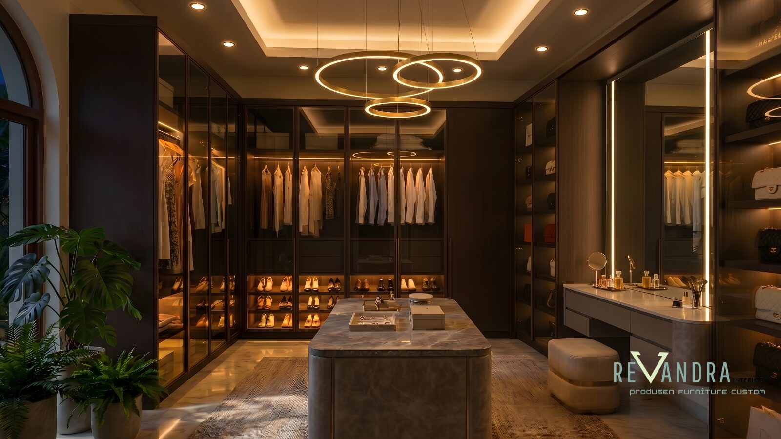Walk In Closet Modern, Solusi Penyimpanan Rapi dan Elegan